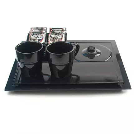 TRAY-B electric Hervidor with tray set for hotel guest room